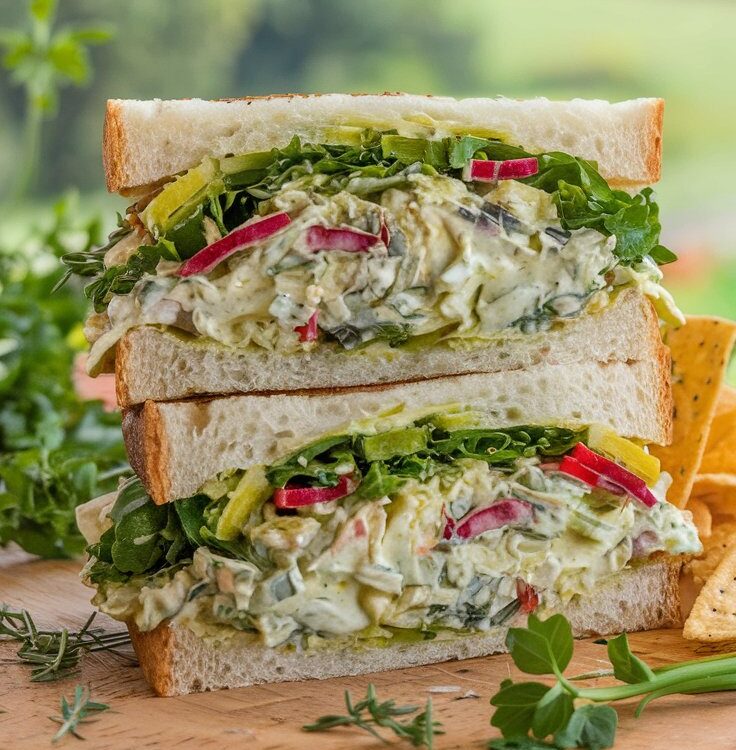 Green Goddess Salad Sandwich