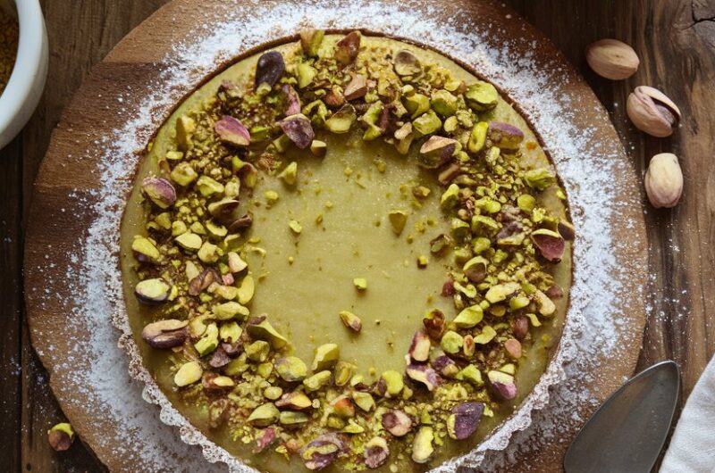 Irresistible Pistachio Tart with Creamy Pistachio Paste | Addicted to Dates