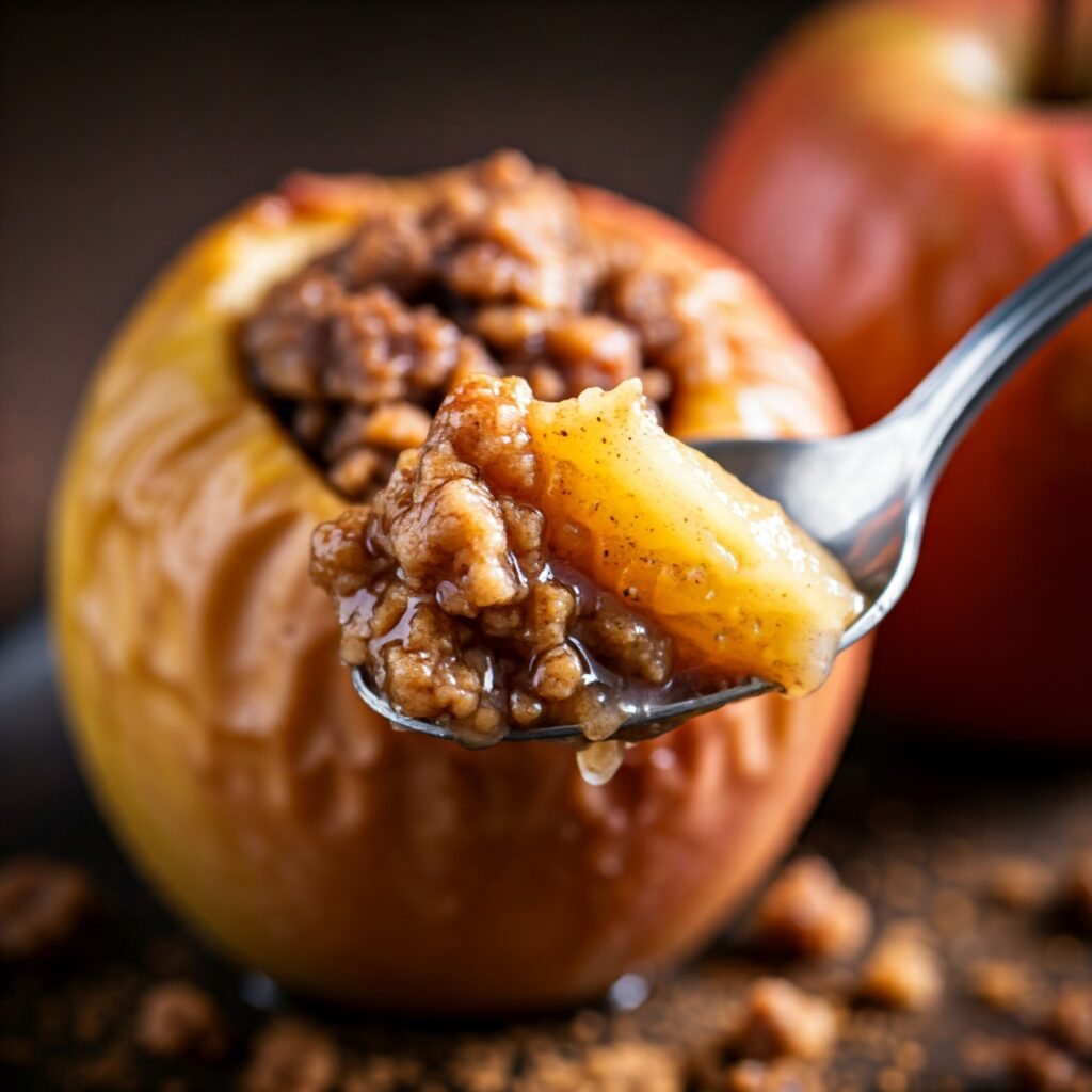 apple crisp stuffed baked apples