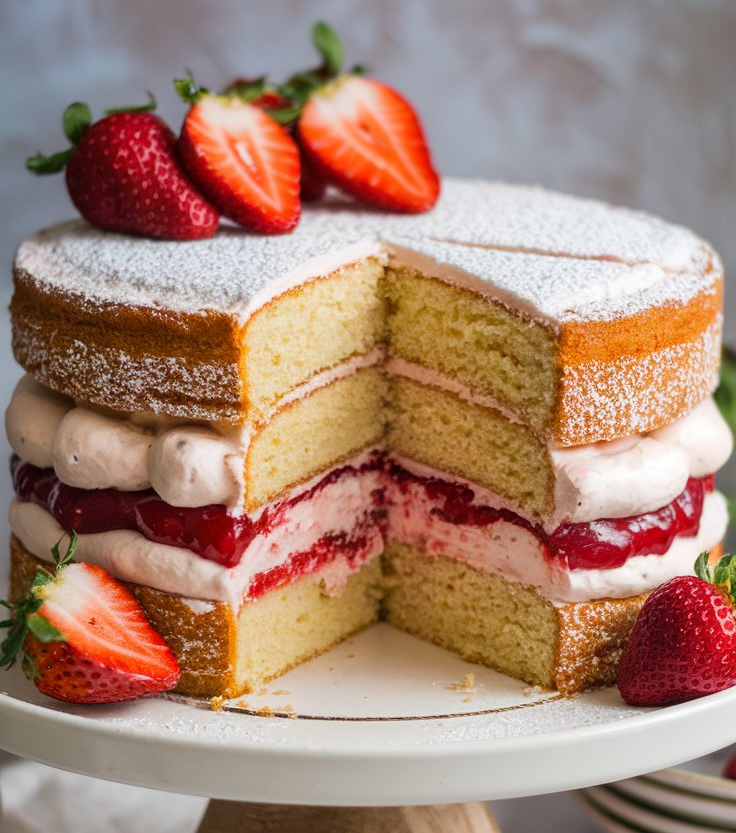 Perfect Vegan Victoria Sponge Cake