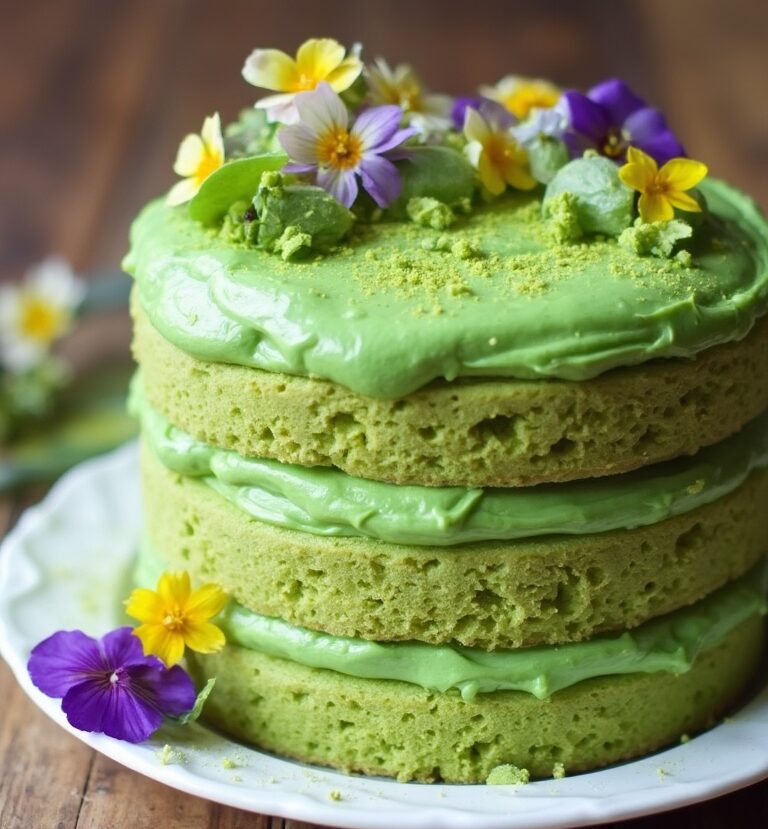 Vegan matcha cake