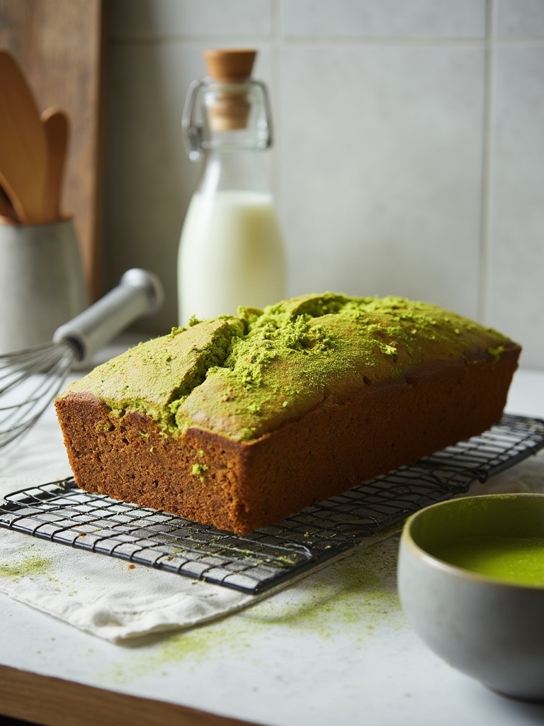 Vegan matcha cake