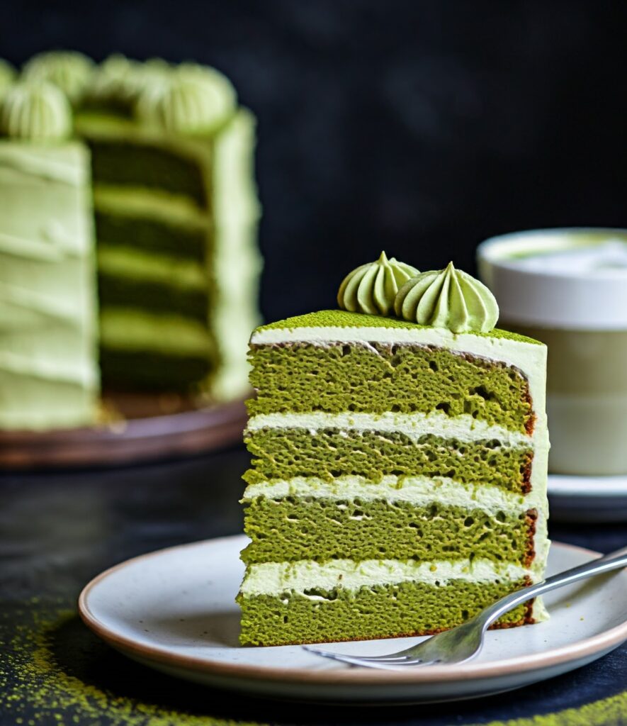 Vegan matcha cake