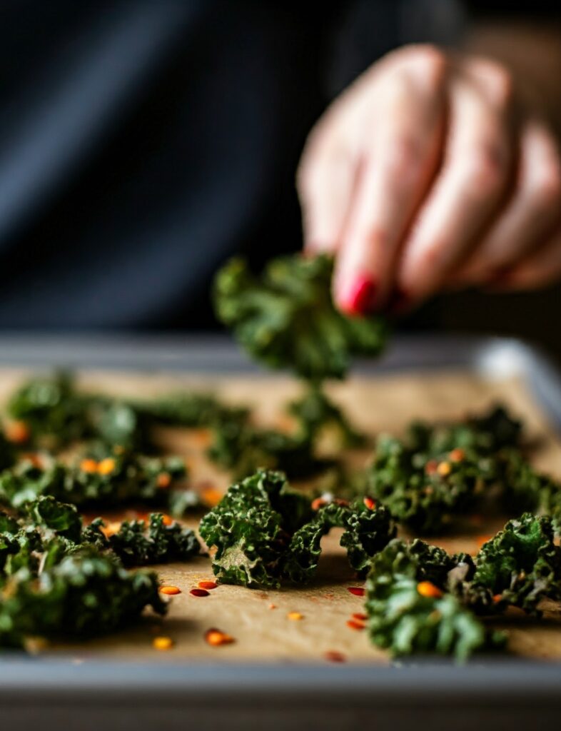 spicy kale chips