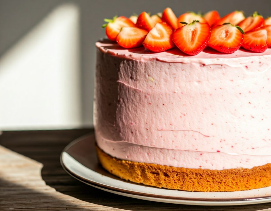 vegan strawberry cake