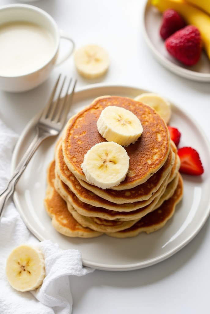 Fluffy Vegan Banana Nut Pancakes