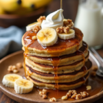 Fluffy Vegan Banana Nut Pancakes