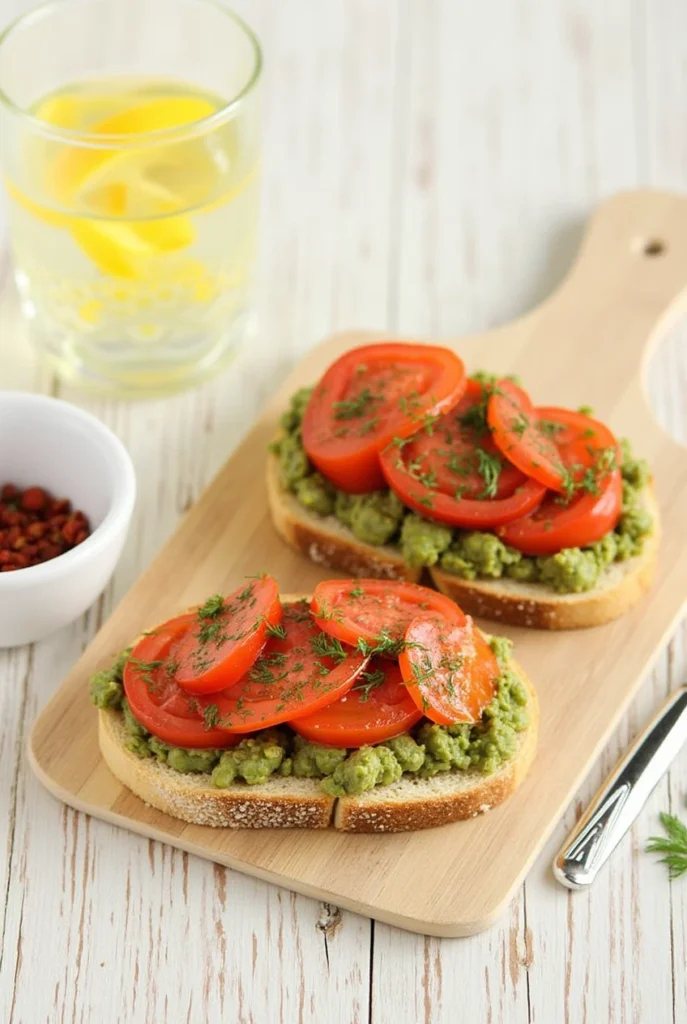 marinated tomato toast