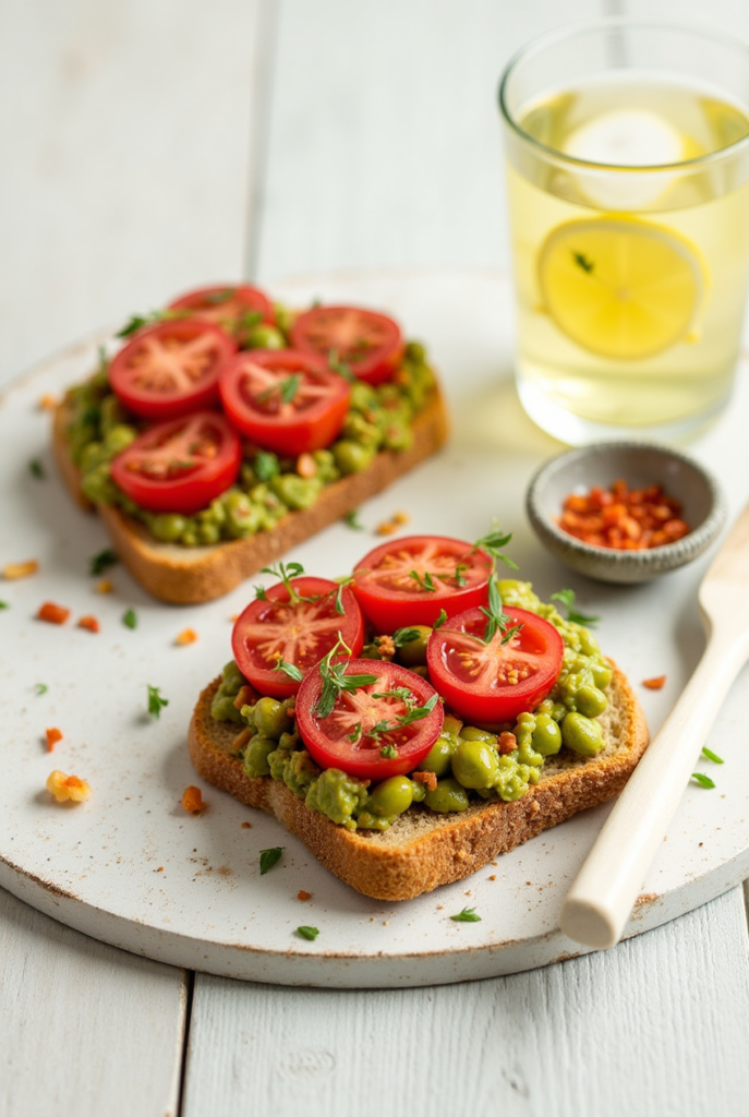 marinated tomato toast