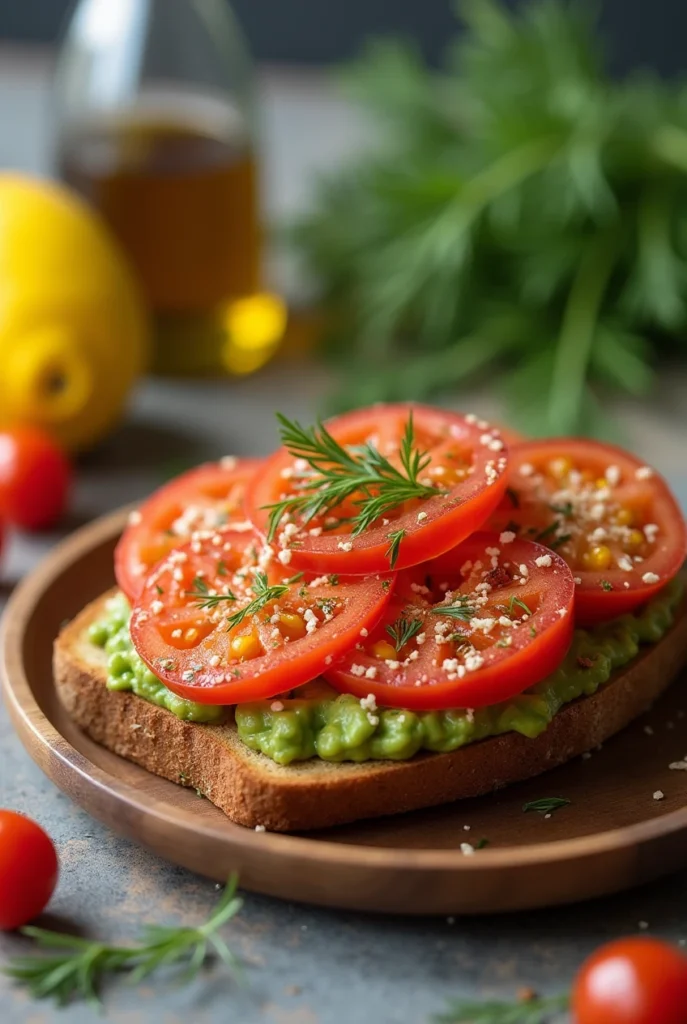 marinated tomato toast