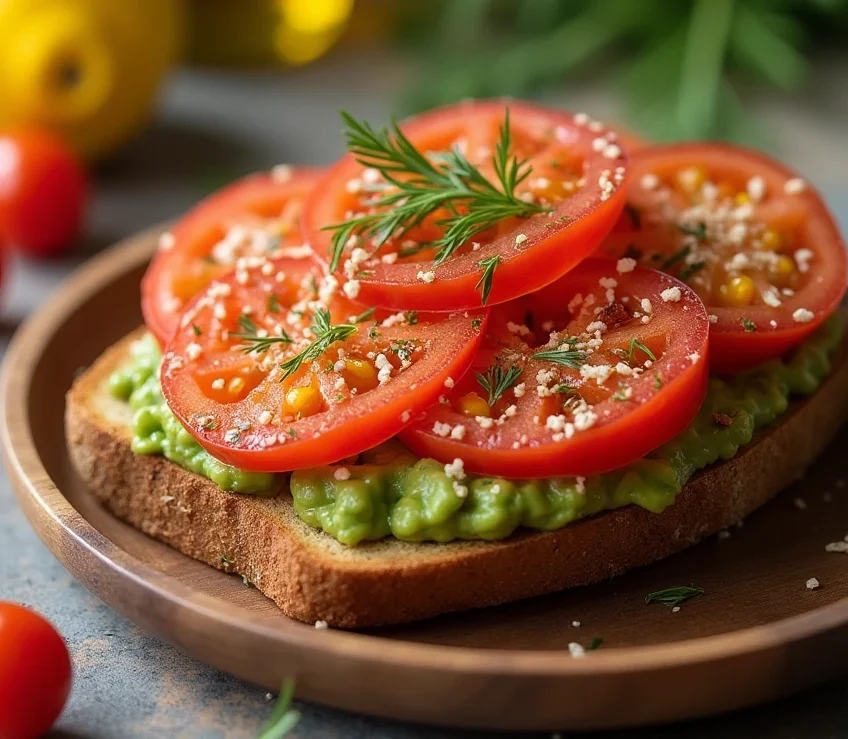 marinated tomato toast