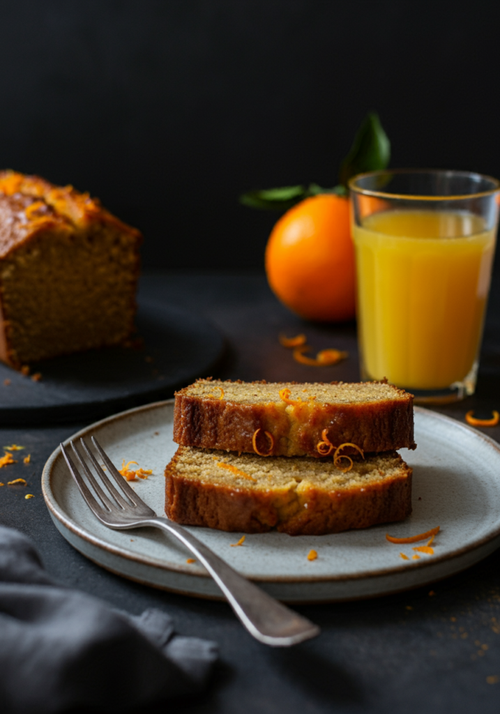 vegan orange loaf cake