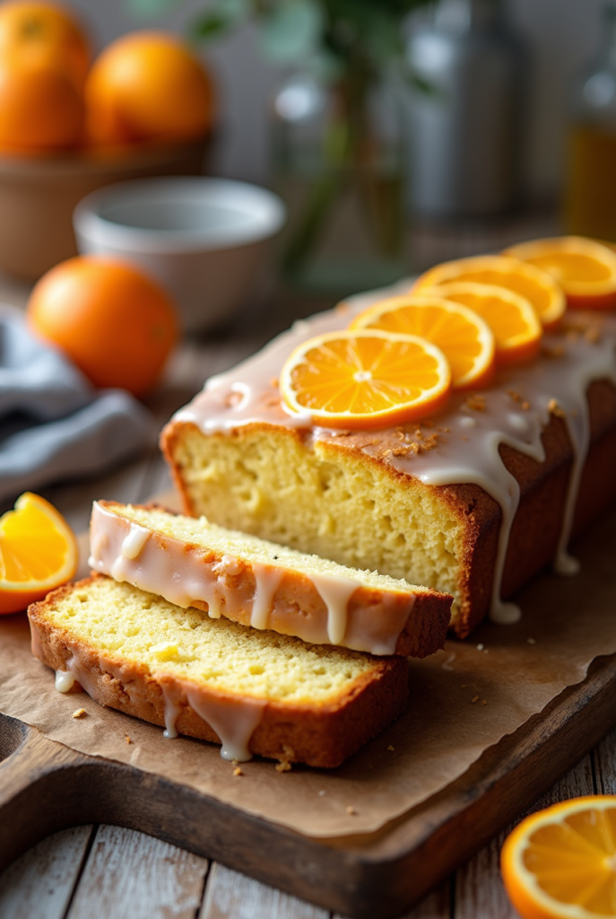 vegan orange loaf cake