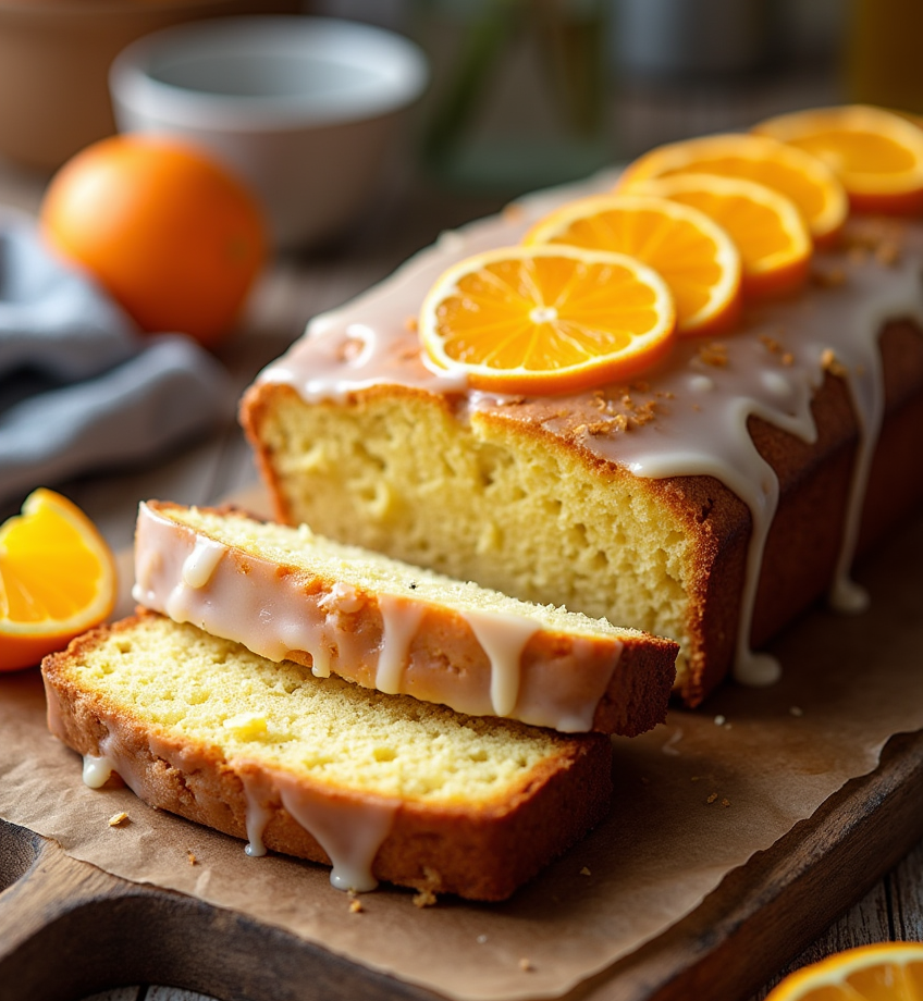 vegan orange loaf cake