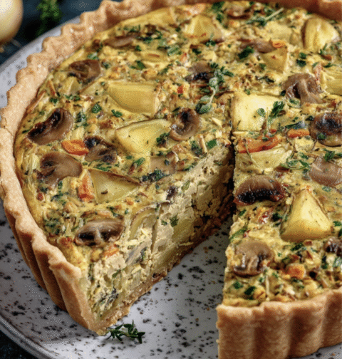 Vegan Tofu Quiche with Vegetables and Herbs: A Delicious and Healthy Recipe