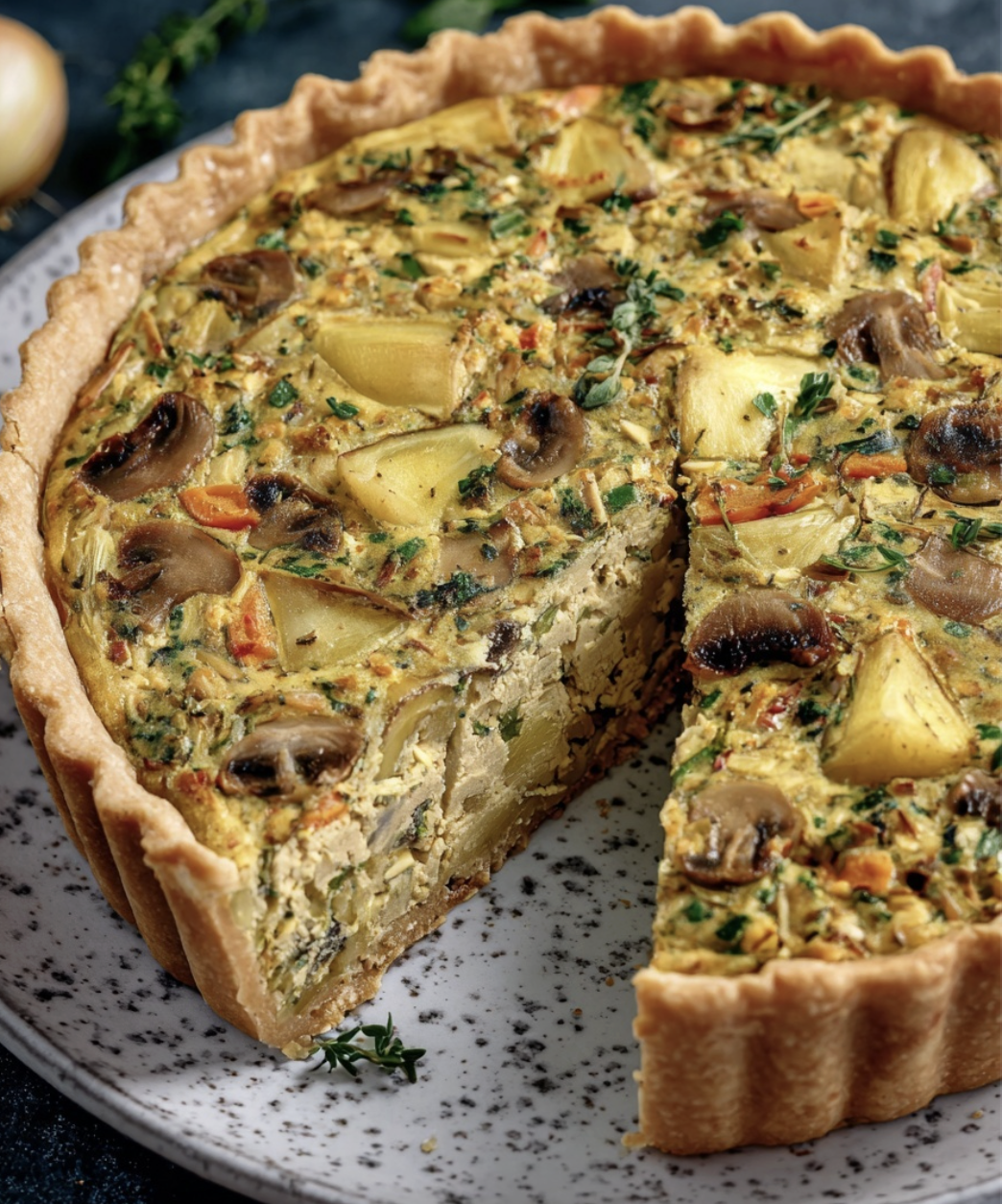 Vegan Tofu Quiche with Vegetables and Herbs: A Delicious and Healthy Recipe