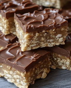 No Bake Chocolate Oat Bars