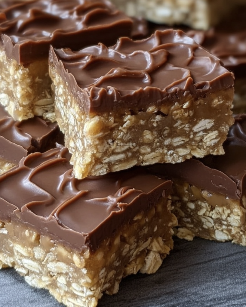 No Bake Chocolate Oat Bars
