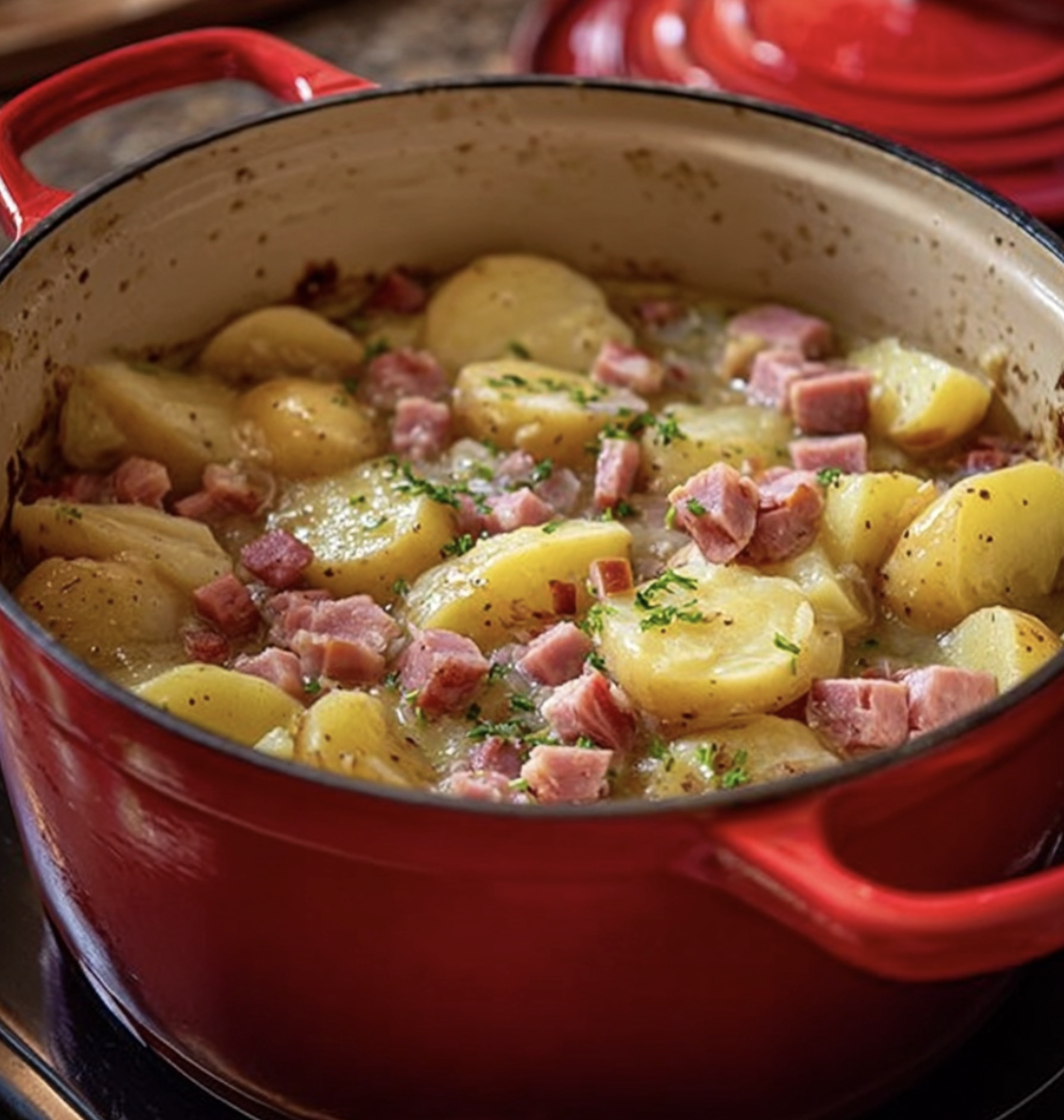 Quick & Easy Stewed Potatoes with Ham: A Family Favorite