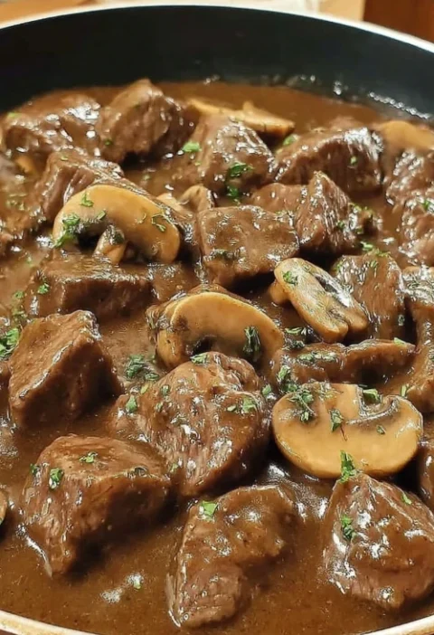 Beef Tips With Mushroom Gravy Recipe Easy Beef Tips With Mushrooms Slow Cooker Beef Tips Mushroom Gravy Best Beef Tips And...