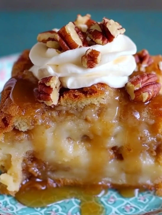 drunk pecan pie bread pudding