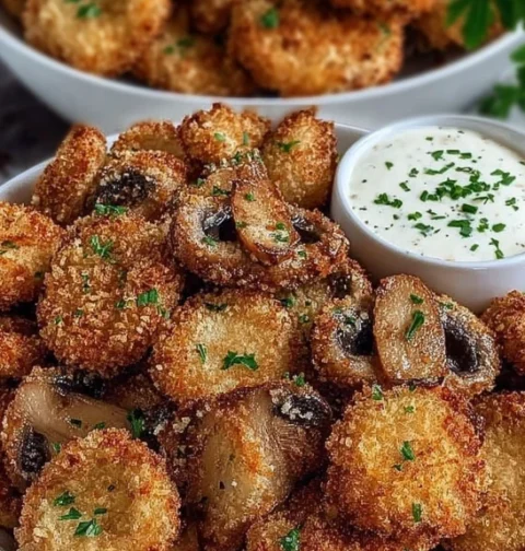 Best Oil For Crispy Fried Mushrooms Crispy Fried Mushrooms Dipping Sauce Vegan Crispy Fried Mushrooms Recipe Gluten-free C...