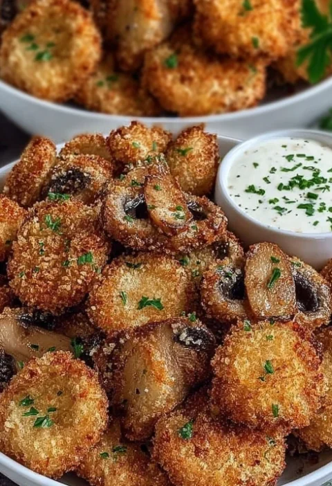 Best Oil For Crispy Fried Mushrooms Crispy Fried Mushrooms Dipping Sauce Vegan Crispy Fried Mushrooms Recipe Gluten-free C...
