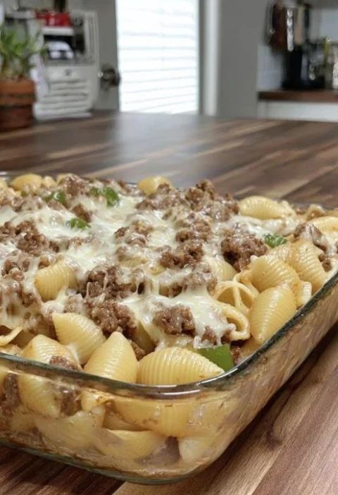 Best Philly Cheesesteak Pasta Recipe Philly Cheesesteak Pasta Bake Easy Creamy Philly Cheesesteak Pasta Skillet Homemade P...