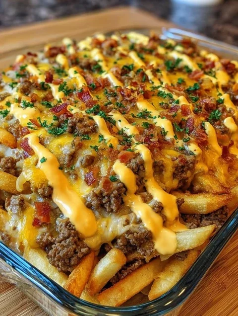 Cheeseburger French Fry Casserole Recipe Easy Cheeseburger And Fries Bake Best Cheeseburger French Fry Bake Homemade Chees...