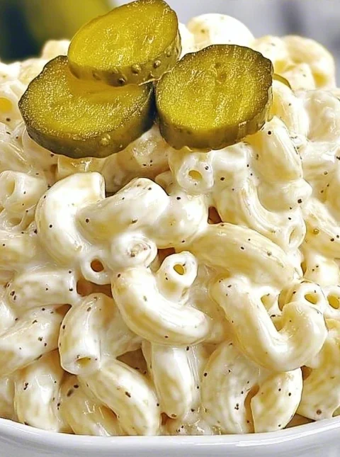 Classic Dill Pickle Macaroni Salad