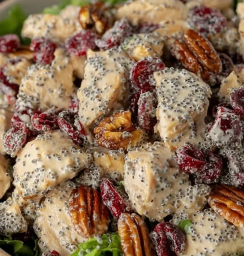 Cranberry Pecan Chicken Salad Recipe Best Poppy Seed Dressing For Salad How To Make Cranberry Pecan Chicken Salad Low-calo...