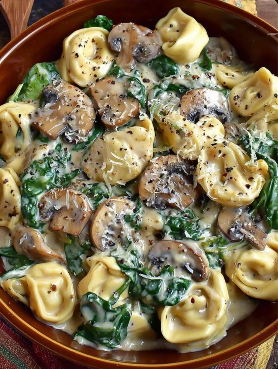 Creamy Mushroom Spinach Pasta Recipe Easy Creamy Mushroom Spinach Pasta Best Spinach And Mushroom Pasta Vegan Creamy Mushr...
