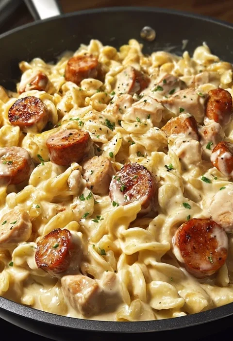 Creamy Pepper Jack Chicken Sausage Pasta
