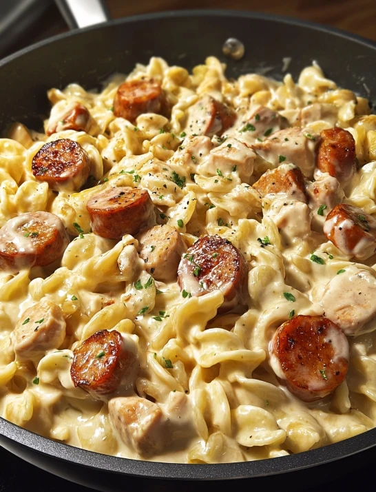 Creamy Pepper Jack Chicken & Sausage Pasta