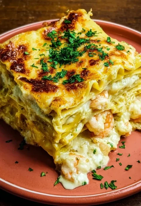 Creamy Seafood Lasagna Recipe Best Creamy Seafood Lasagna Homemade Creamy Seafood Lasagna Seafood Lasagna With White Sauce...