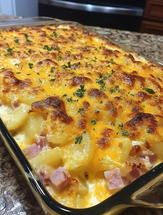 Cheesy Ham Potato Casserole