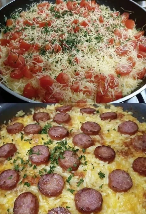 Easy Cheesy Sausage Tomato Casserole Recipe Best Sausage Casserole With Cheese And Tomatoes Homemade Cheesy Tomato Sausage...