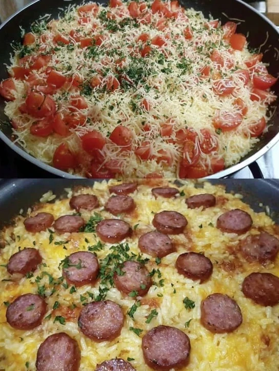 Cheesy Sausage and Tomato Casserole