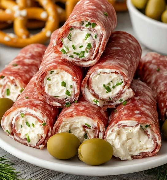 Cream Cheese Salami Roll Ups