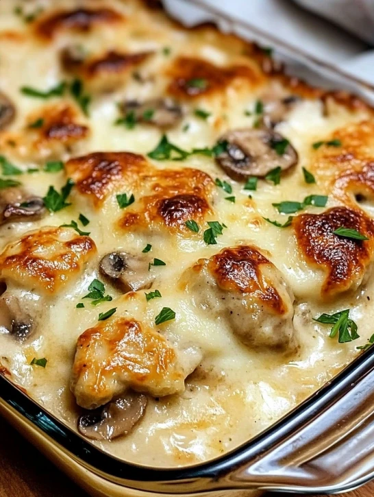 Creamy Chicken and Mushroom Bake