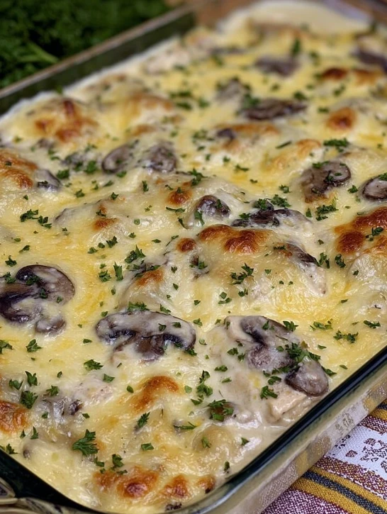 Creamy Chicken and Mushroom Bake