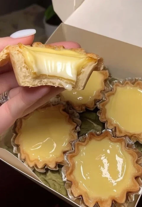 Easy Creamy Custard Tarts Recipe Card Homemade Custard Tarts Baking Guide Buy Handmade Custard Tart Recipe Creamy Tart Rec...