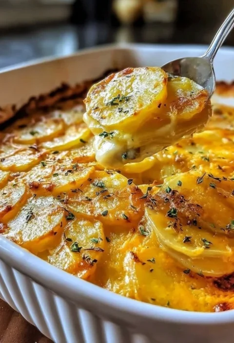 Easy Scalloped Potatoes Recipe Best Cheese For Scalloped Potatoes Scalloped Potatoes With Ham Recipes Gluten Free Scallope...