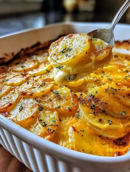 Easy Scalloped Potatoes Recipe Best Cheese For Scalloped Potatoes Scalloped Potatoes With Ham Recipes Gluten Free Scallope...