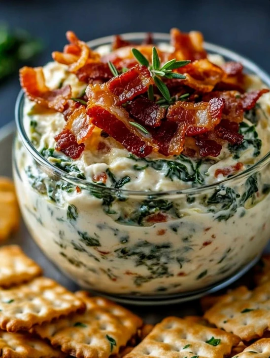 Savory Spinach and Artichoke Cheese Dip