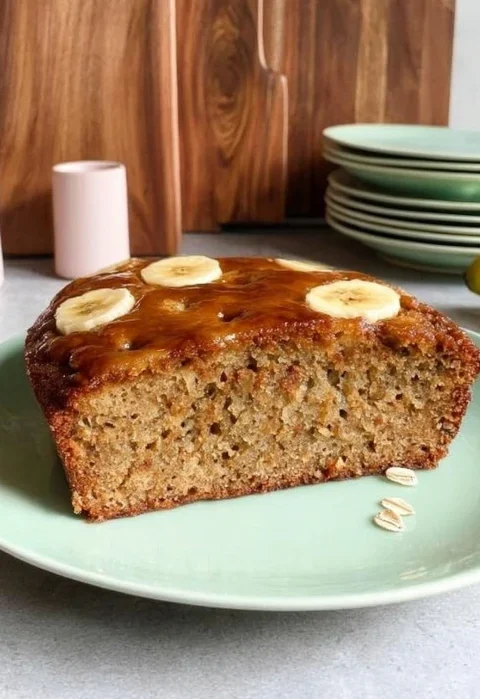 Flourless Banana Ginger Oat Cake Recipe Easy Banana Ginger Oat Cake No Flour Healthy Flourless Banana Oat Cake Gluten-free...