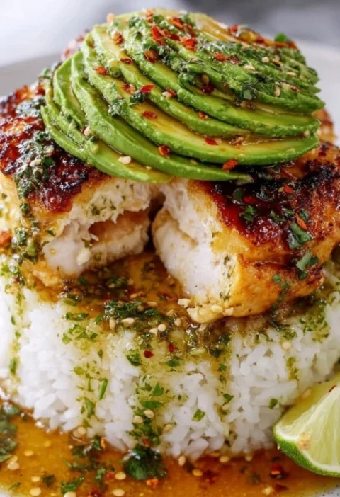 Honey Lime Chicken Avocado Rice Recipe Easy Honey Lime Chicken Rice Bowl Grilled Honey Lime Chicken Avocado Stack Best Avo...
