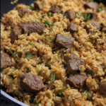 5 Easy Steps to Meat Lover’s Pizza Rice Skillet