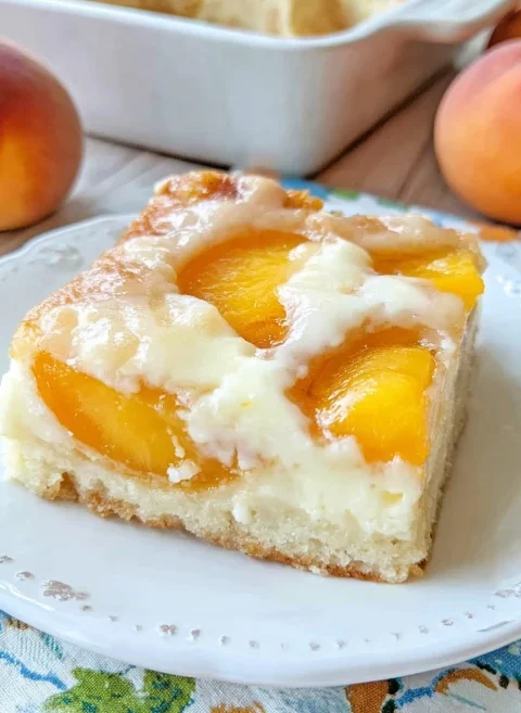 Peaches And Cream Bars Recipe Homemade Peaches And Cream Bars Best Peaches And Cream Dessert Bars Gluten-free Peaches And ...