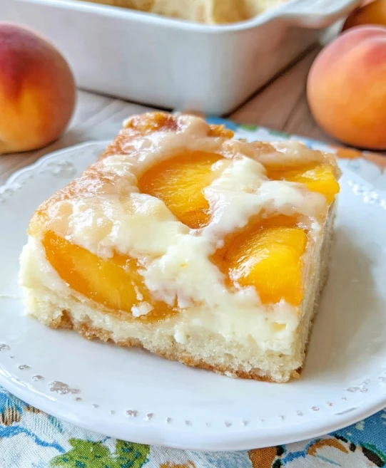 Peaches And Cream Bars Recipe Homemade Peaches And Cream Bars Best Peaches And Cream Dessert Bars Gluten-free Peaches And ...